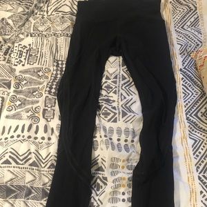 Athleta High Waisted Mesh Black Leggings